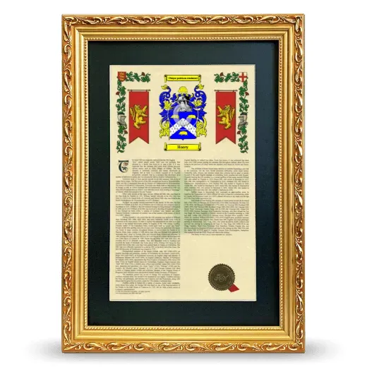 Horey Deluxe Armorial Framed - Gold