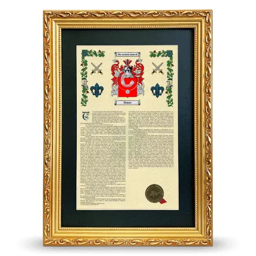 House Deluxe Armorial Framed - Gold