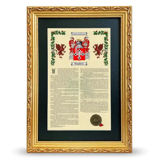 Humphreys Deluxe Armorial Framed - Gold
