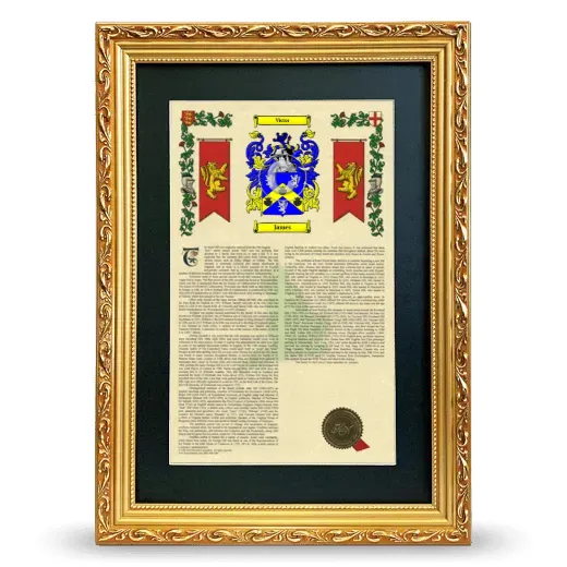 James Deluxe Armorial Framed - Gold