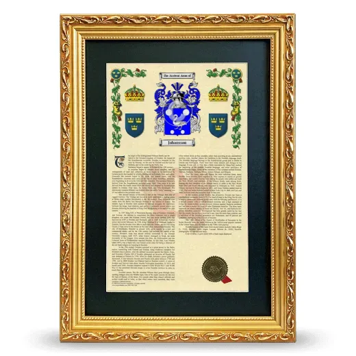 Johansson Deluxe Armorial Framed - Gold