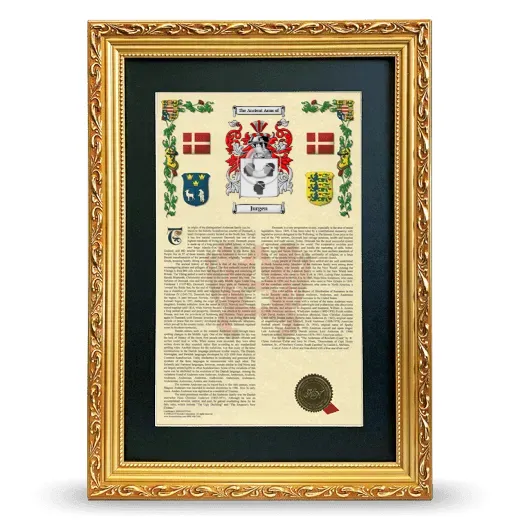 Jurgen Deluxe Armorial Framed - Gold