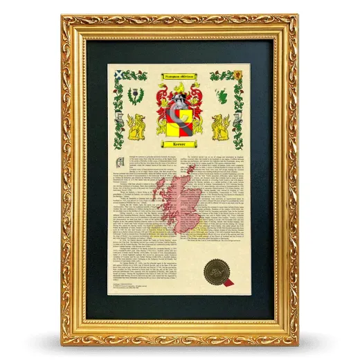 Keever Deluxe Armorial Framed - Gold