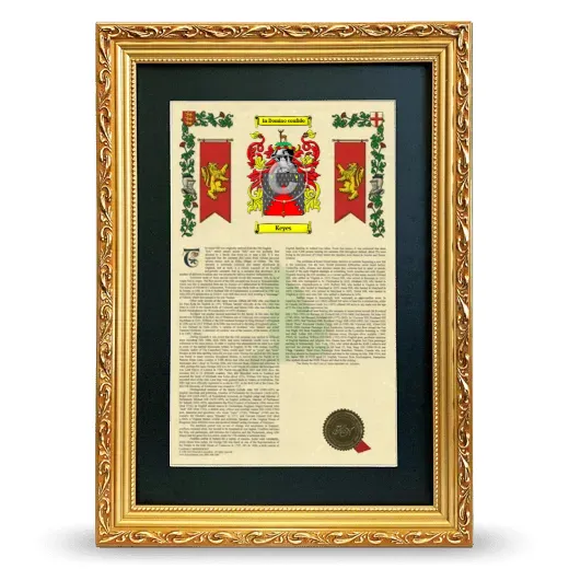 Keyes Deluxe Armorial Framed - Gold