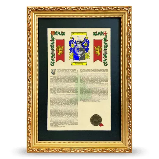 Kinnerley Deluxe Armorial Framed - Gold