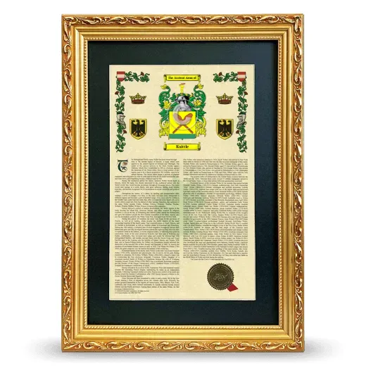 Knittle Deluxe Armorial Framed - Gold