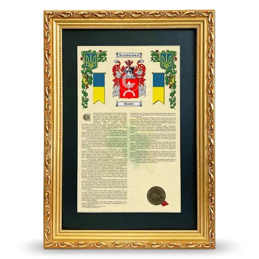 Kravitz Deluxe Armorial Framed - Gold