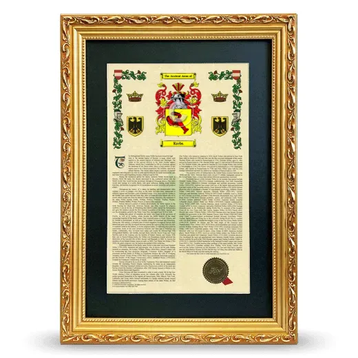 Krebs Deluxe Armorial Framed - Gold