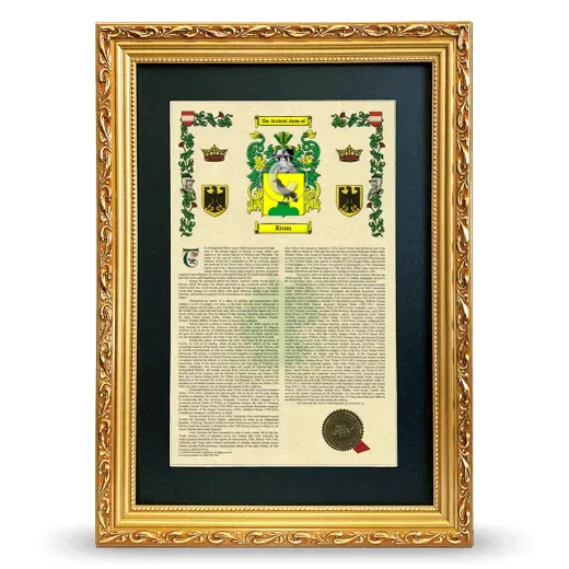 Krum Deluxe Armorial Framed - Gold