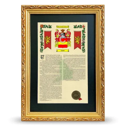Lance Deluxe Armorial Framed - Gold