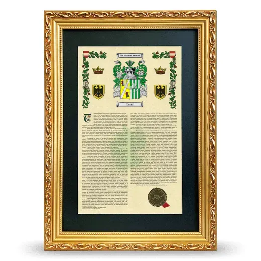 Land Deluxe Armorial Framed - Gold