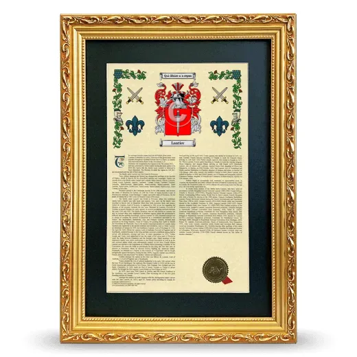 Lantier Deluxe Armorial Framed - Gold
