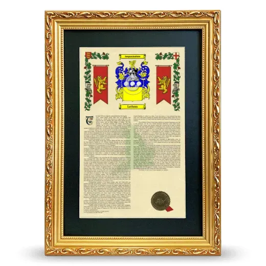 Lathom Deluxe Armorial Framed - Gold