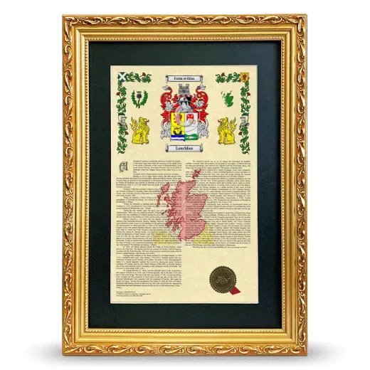 Lauchlan Deluxe Armorial Framed - Gold