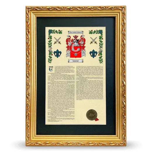 Laurent Deluxe Armorial Framed - Gold
