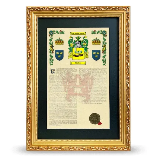 Lindros Deluxe Armorial Framed - Gold