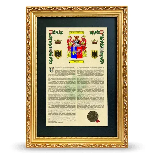 Lingen Deluxe Armorial Framed - Gold