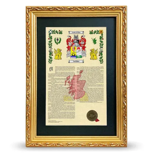 Lochlan Deluxe Armorial Framed - Gold