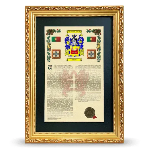 Lopez Deluxe Armorial Framed - Gold