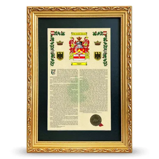 Luper Deluxe Armorial Framed - Gold