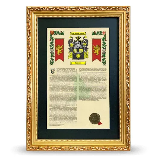 Lynden Deluxe Armorial Framed - Gold