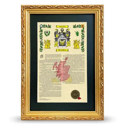 MacAndrews Deluxe Armorial Framed - Gold