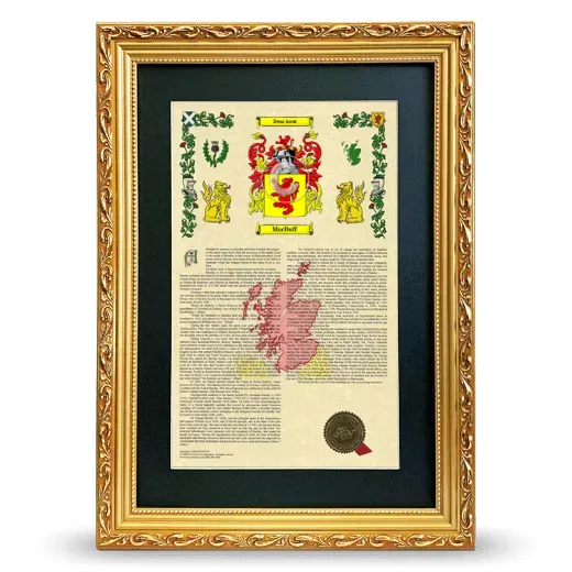 MacDuff Deluxe Armorial Framed - Gold
