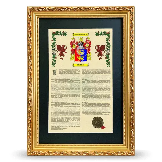 Maddick Deluxe Armorial Framed - Gold