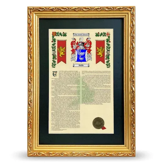 Mallis Deluxe Armorial Framed - Gold