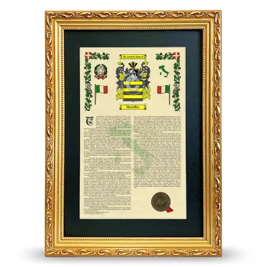 Mancillas Deluxe Armorial Framed - Gold