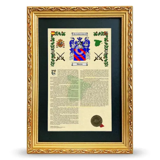 Marcos Deluxe Armorial Framed - Gold