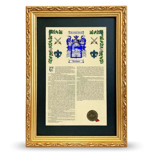 Marthane Deluxe Armorial Framed - Gold