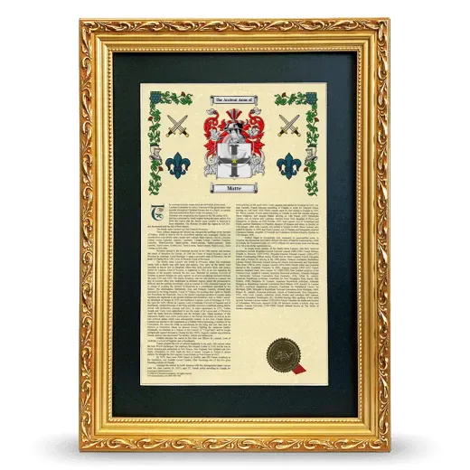 Matte Deluxe Armorial Framed - Gold