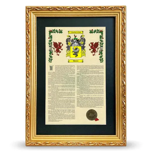 Mattes Deluxe Armorial Framed - Gold