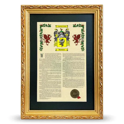 Matthews Deluxe Armorial Framed - Gold