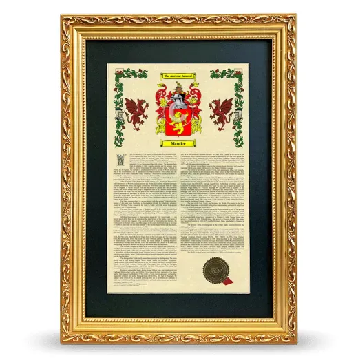 Maurice Deluxe Armorial Framed - Gold