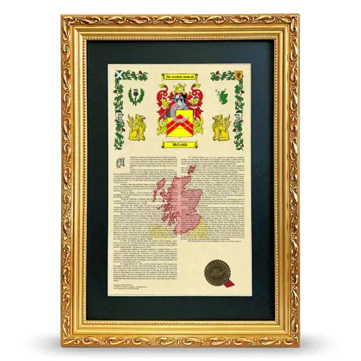 McLeish Deluxe Armorial Framed - Gold