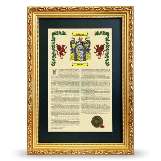 Merven Deluxe Armorial Framed - Gold