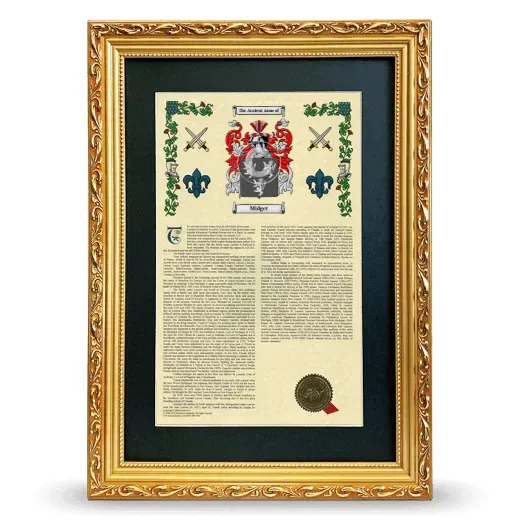Midget Deluxe Armorial Framed - Gold