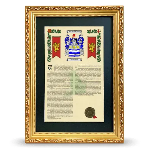 Nickleson Deluxe Armorial Framed - Gold