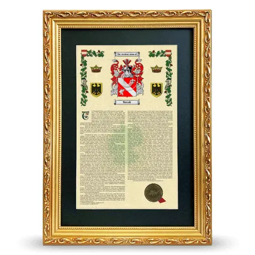 Novak Deluxe Armorial Framed - Gold