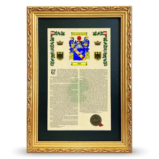 Ockl Deluxe Armorial Framed - Gold