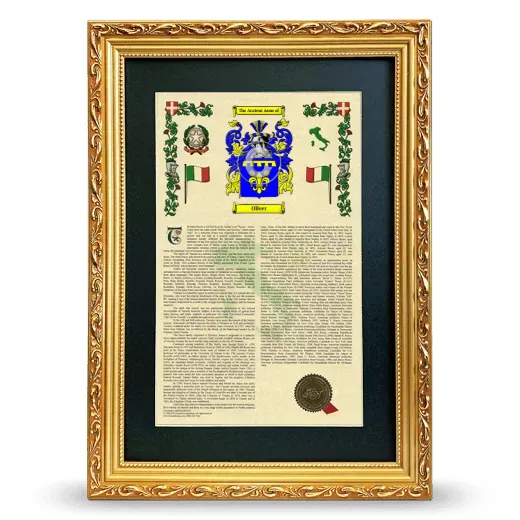 Oliver Deluxe Armorial Framed - Gold
