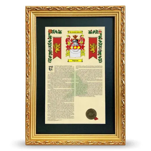 Orgeron Deluxe Armorial Framed - Gold