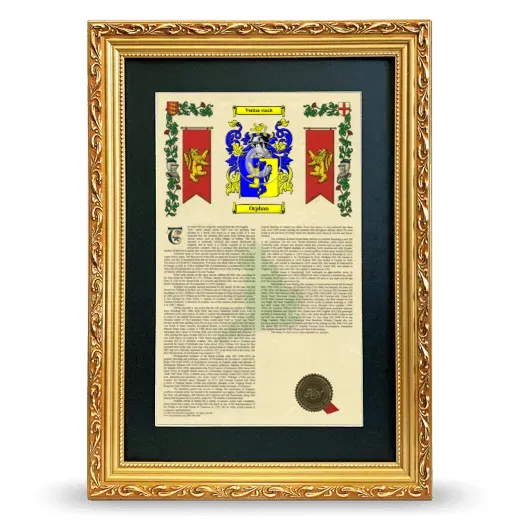 Orphan Deluxe Armorial Framed - Gold