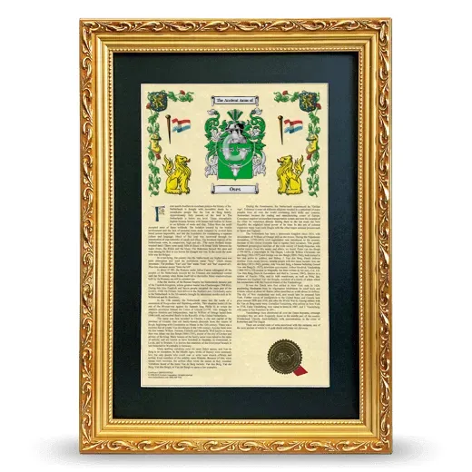 Oses Deluxe Armorial Framed - Gold