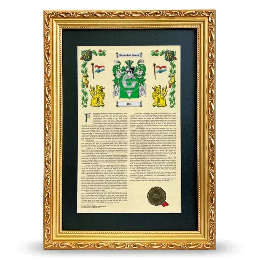 Oss Deluxe Armorial Framed - Gold
