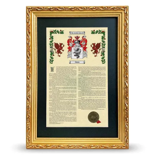 Owan Deluxe Armorial Framed - Gold