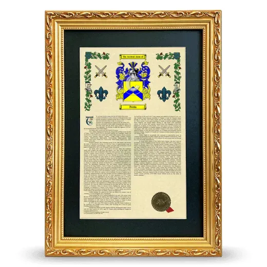 Perin Deluxe Armorial Framed - Gold