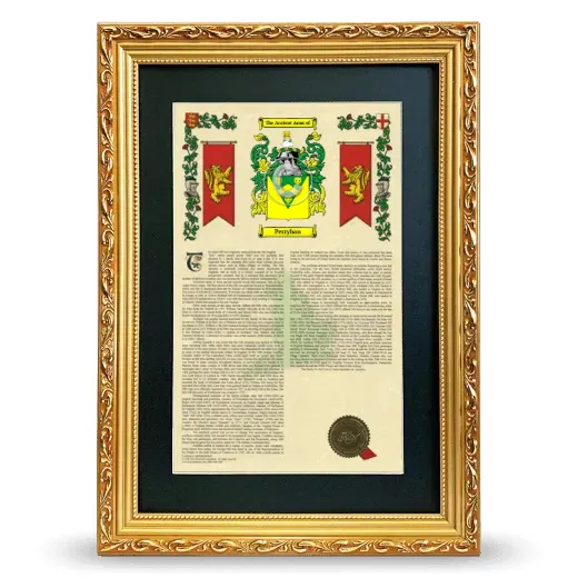 Perryhan Deluxe Armorial Framed - Gold